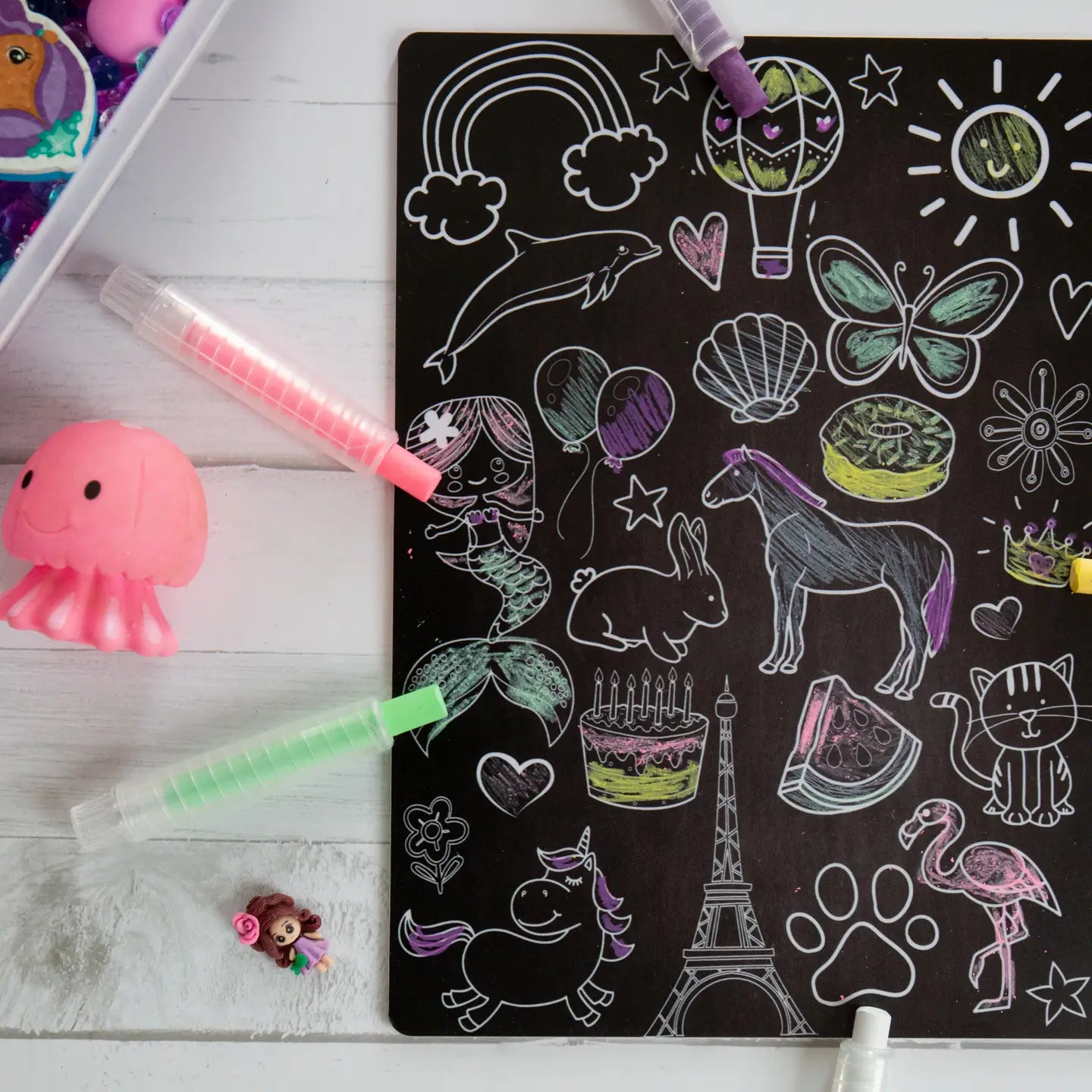 Reusable Colouring Board- Whimsical