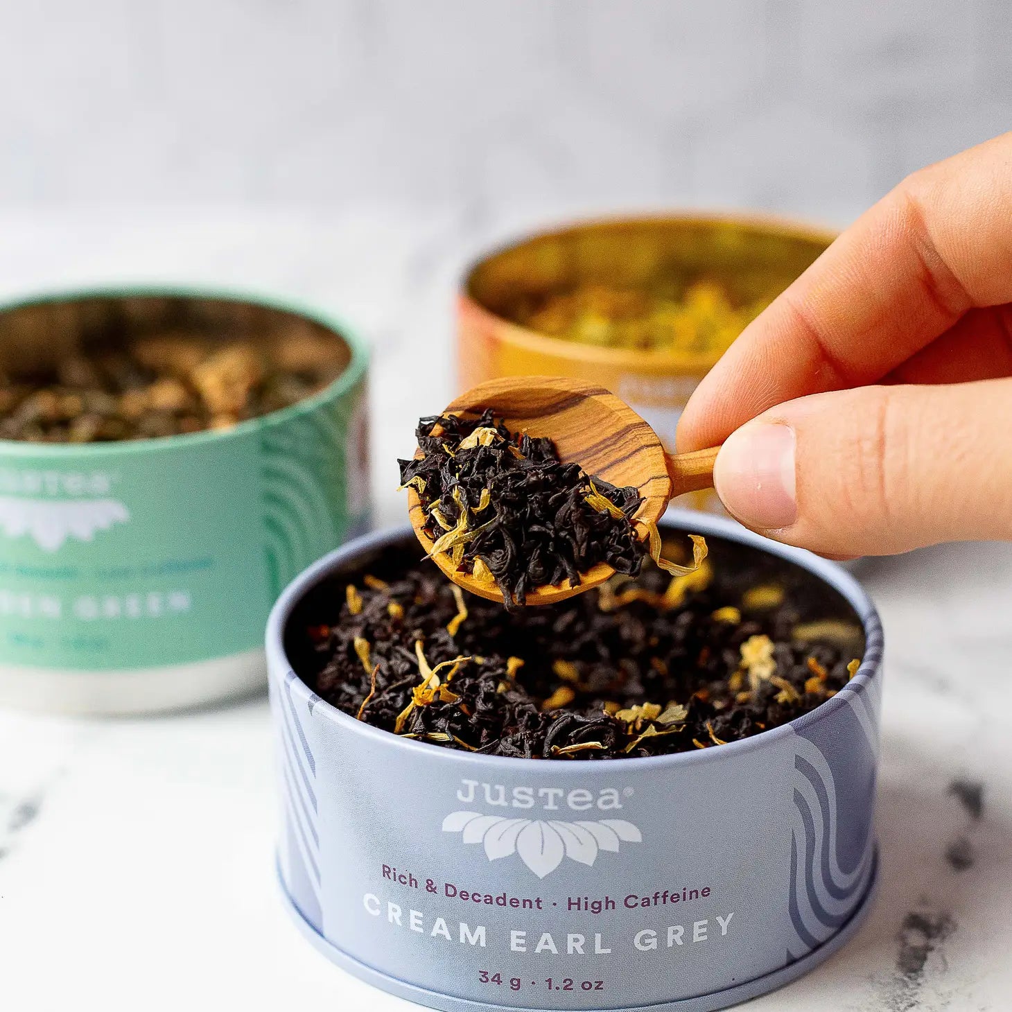 Assorted tea trio & spoon