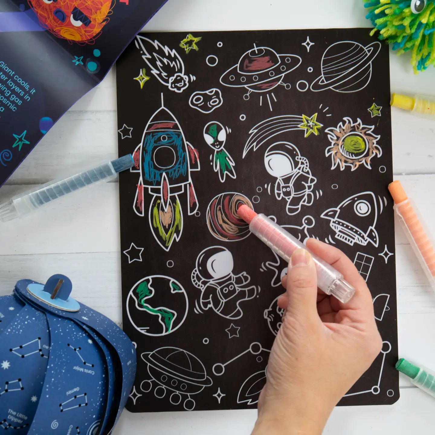 Reusable Colouring Board- Space