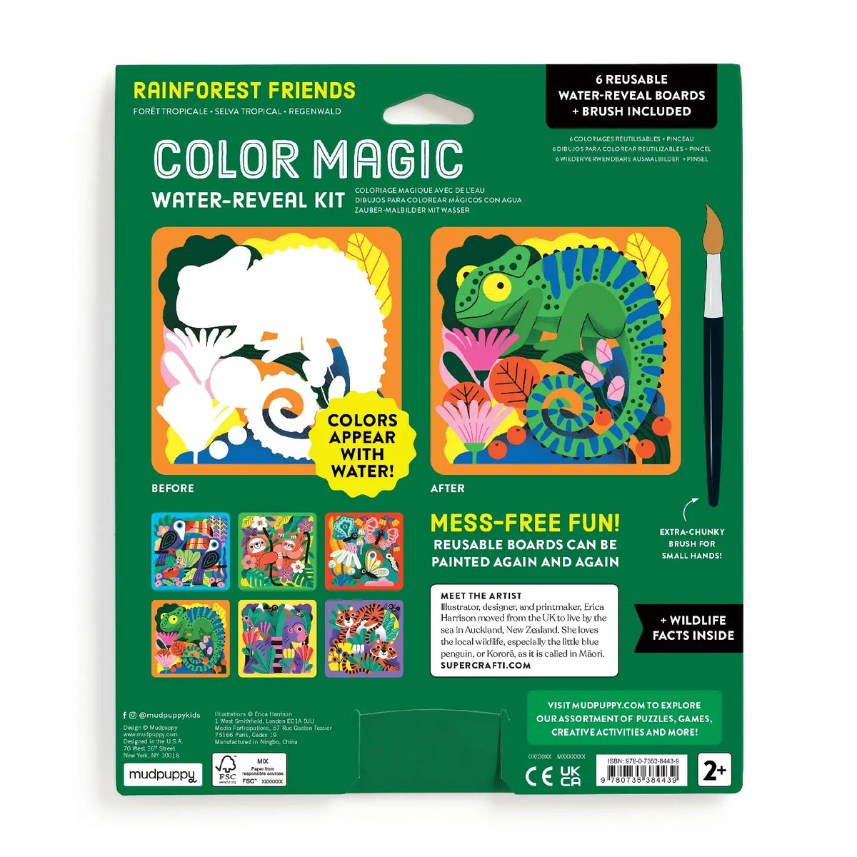 Rainforest Friends Color Magic Water Reveal Kit