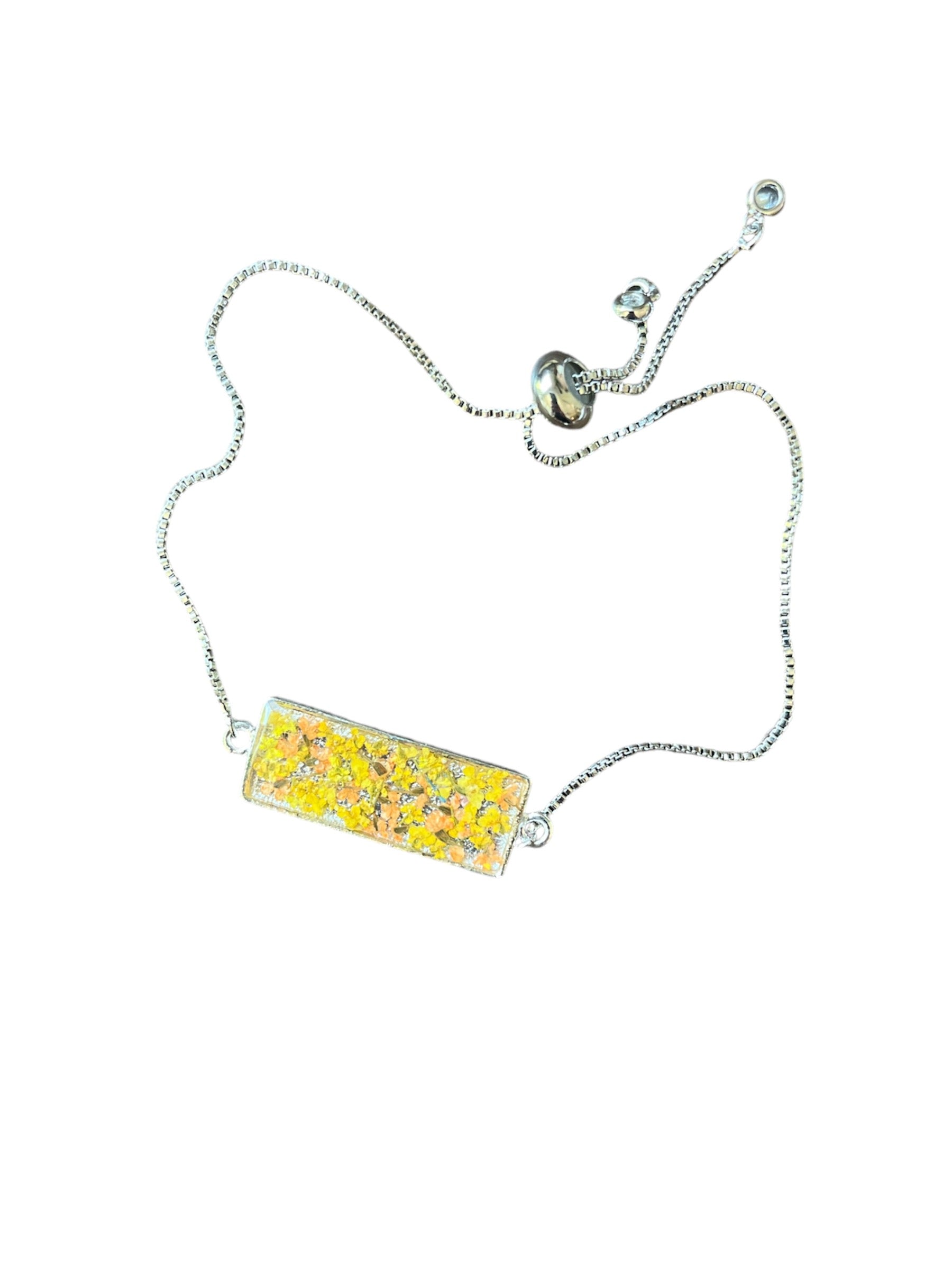 Real Flowers Sliding Adjustable Bracelets