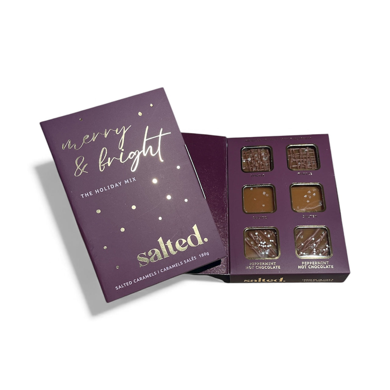 Merry & Bright 6 Piece Salted Caramels Box