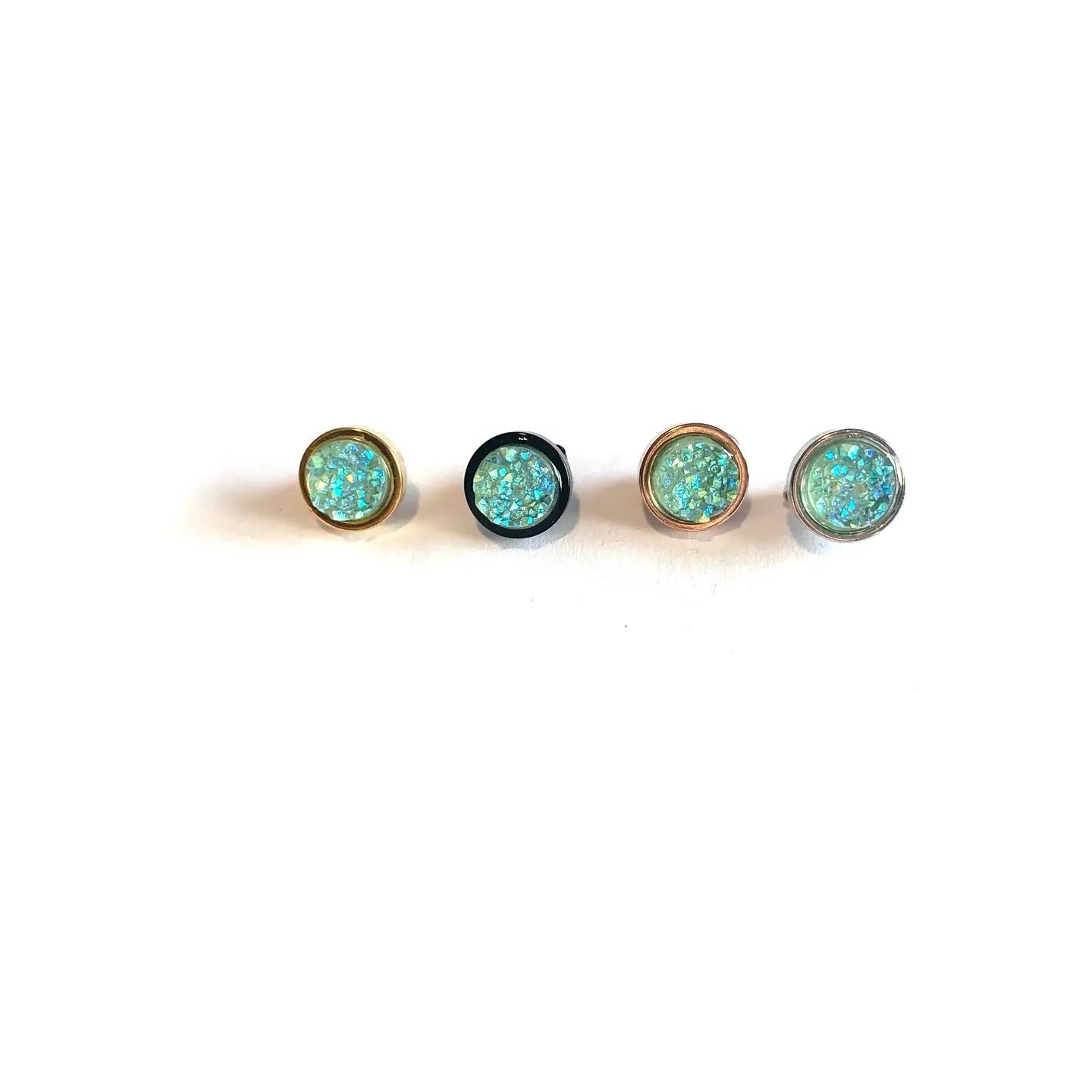 Ocean Green Stud Earrings