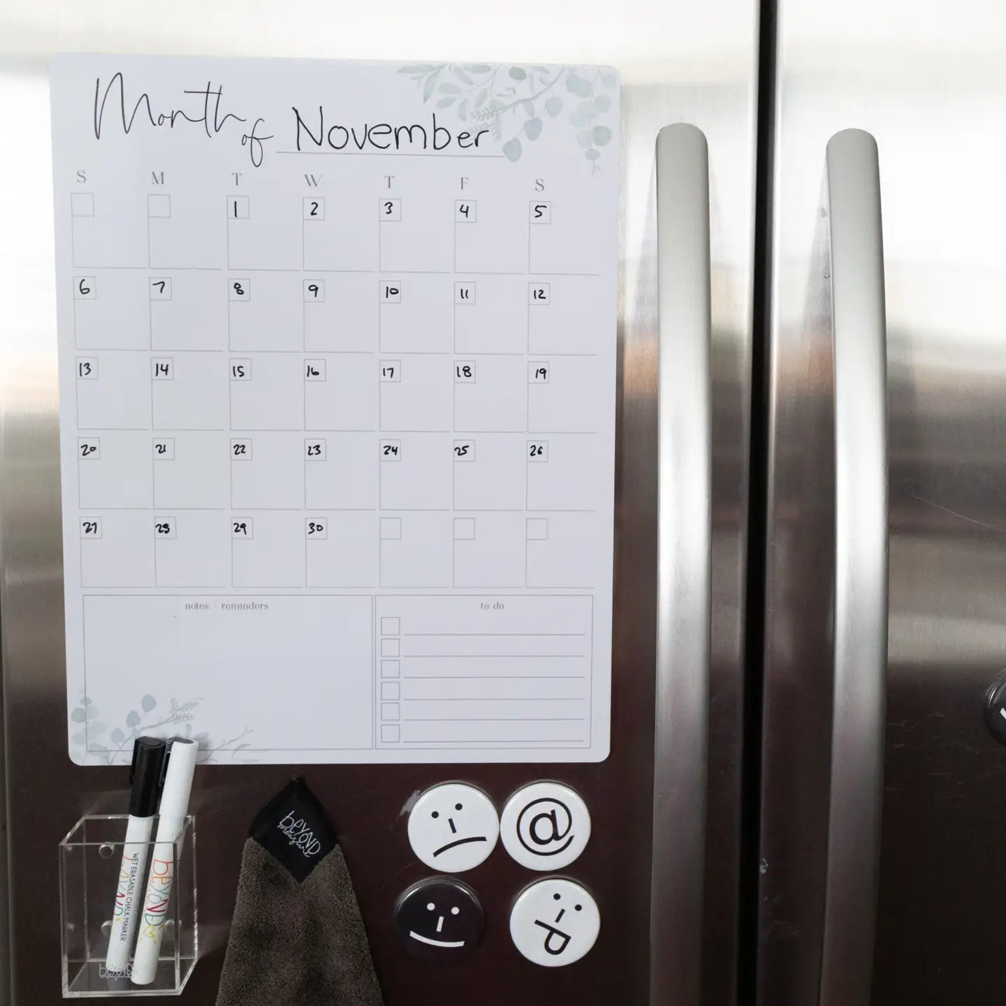 Whiteboard Erasable Monthly Calendar