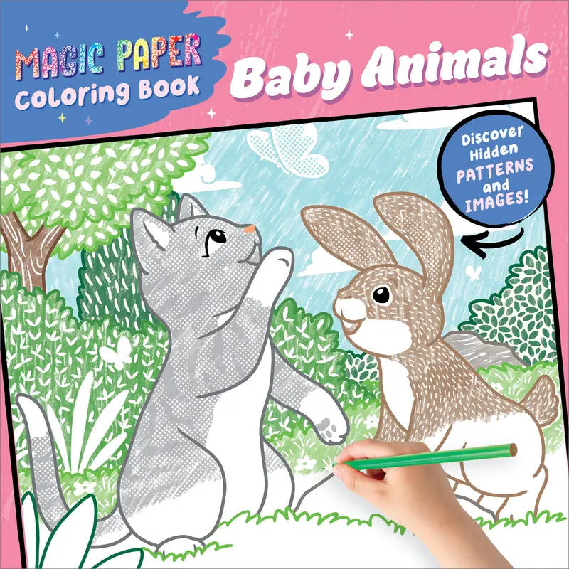 Magic Paper Coloring Book- Baby Animals