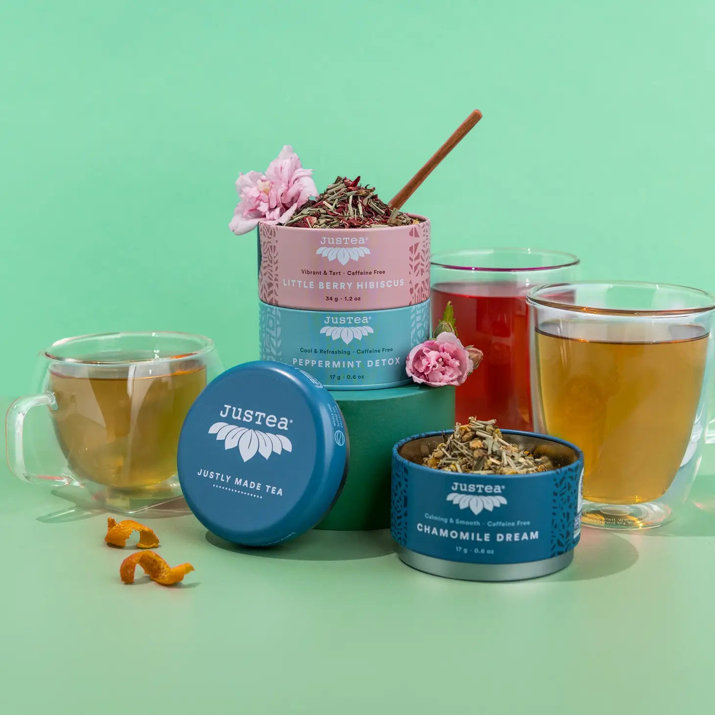 Herbal tea trio & spoon