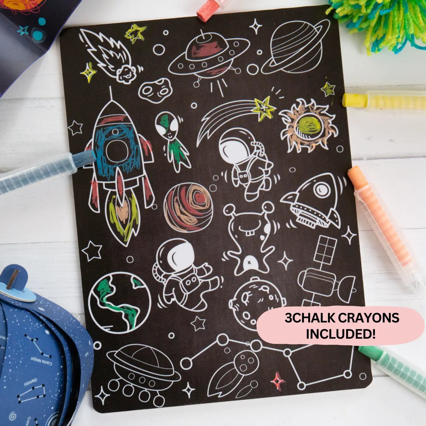 Reusable Colouring Board- Space