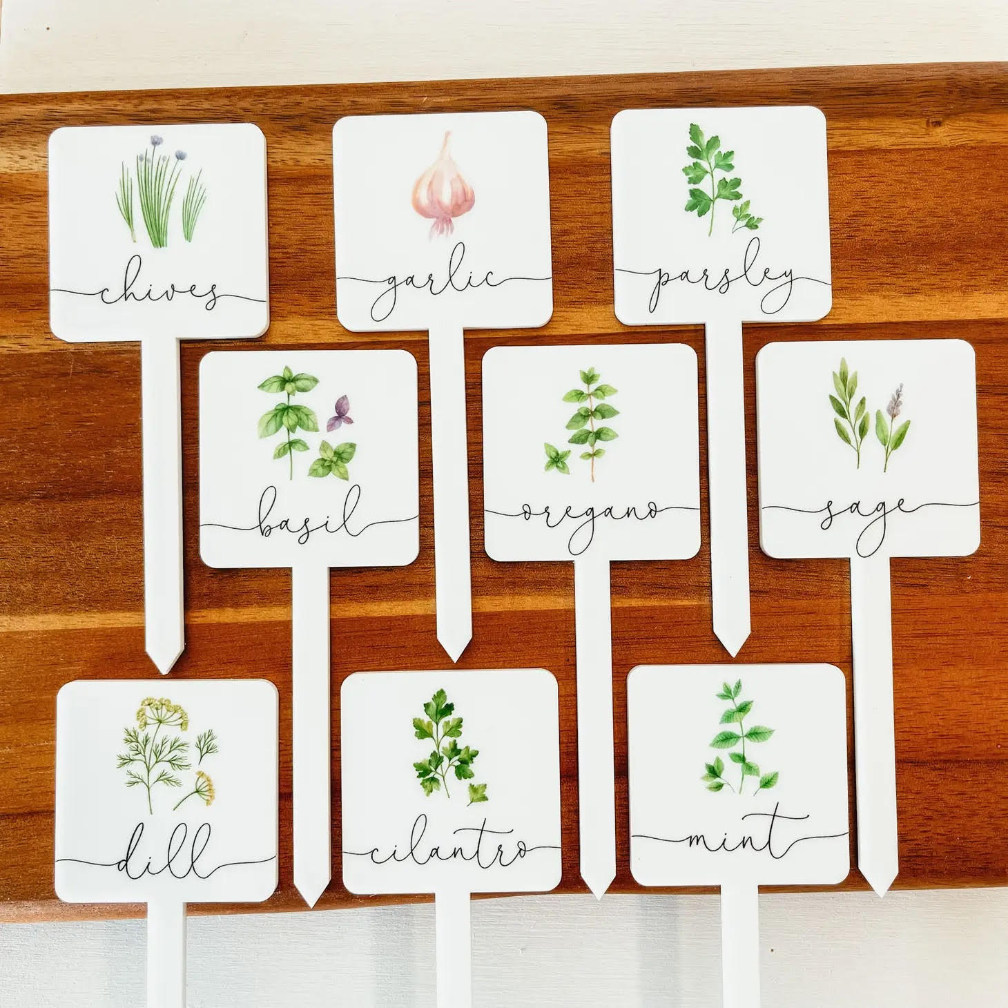 Herb garden stake