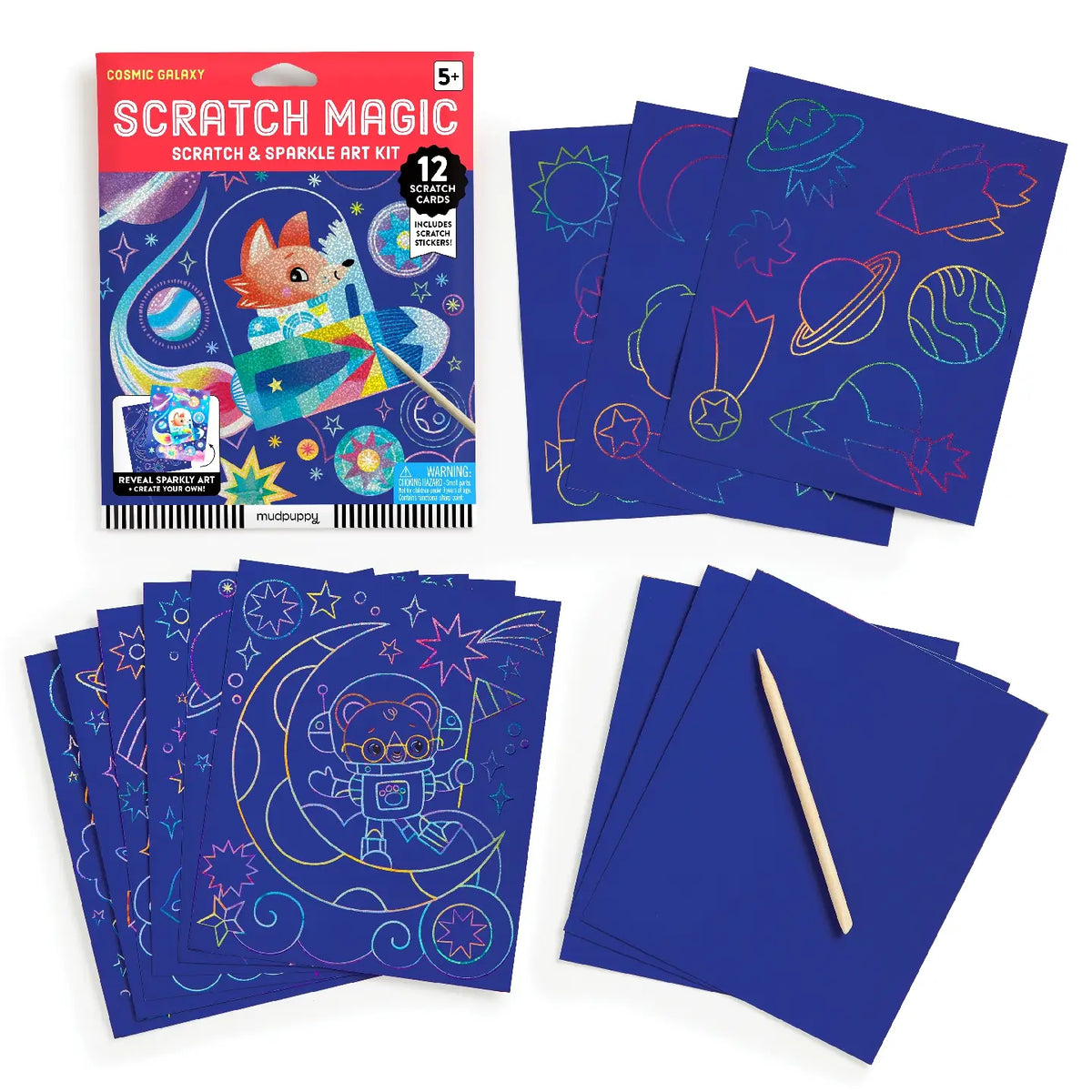 Cosmic Galaxy Scratch Magic Art Kit