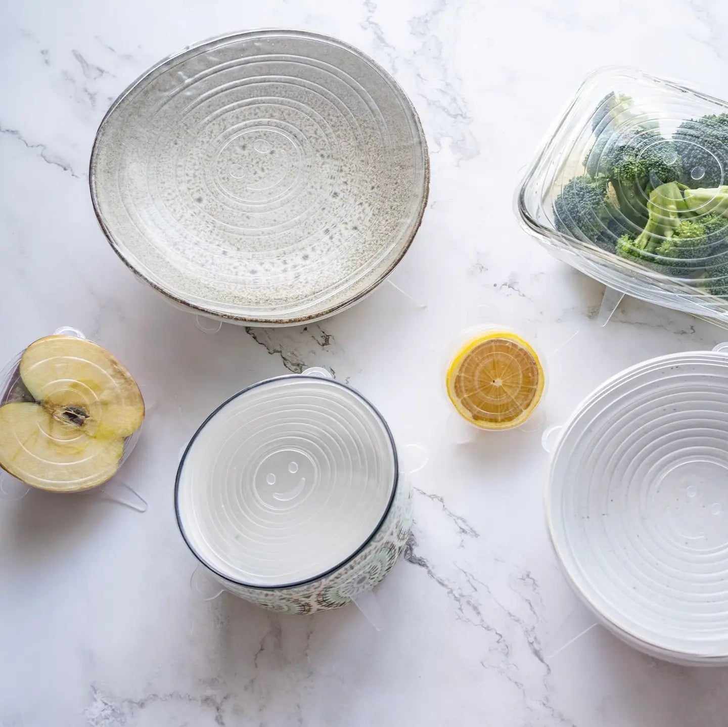 Set of 6 Reusable Dish Covers