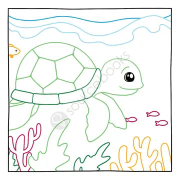Magic Paper Coloring Book- Baby Animals
