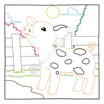 Magic Paper Coloring Book- Baby Animals