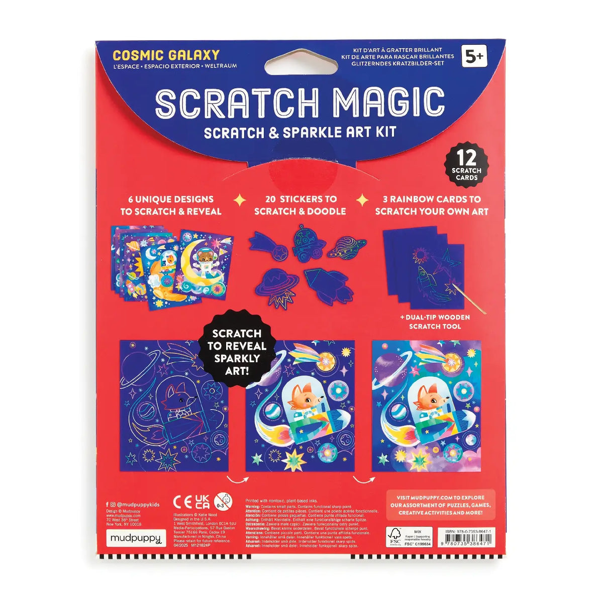 Cosmic Galaxy Scratch Magic Art Kit