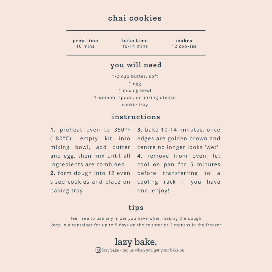 Chai cookies kit