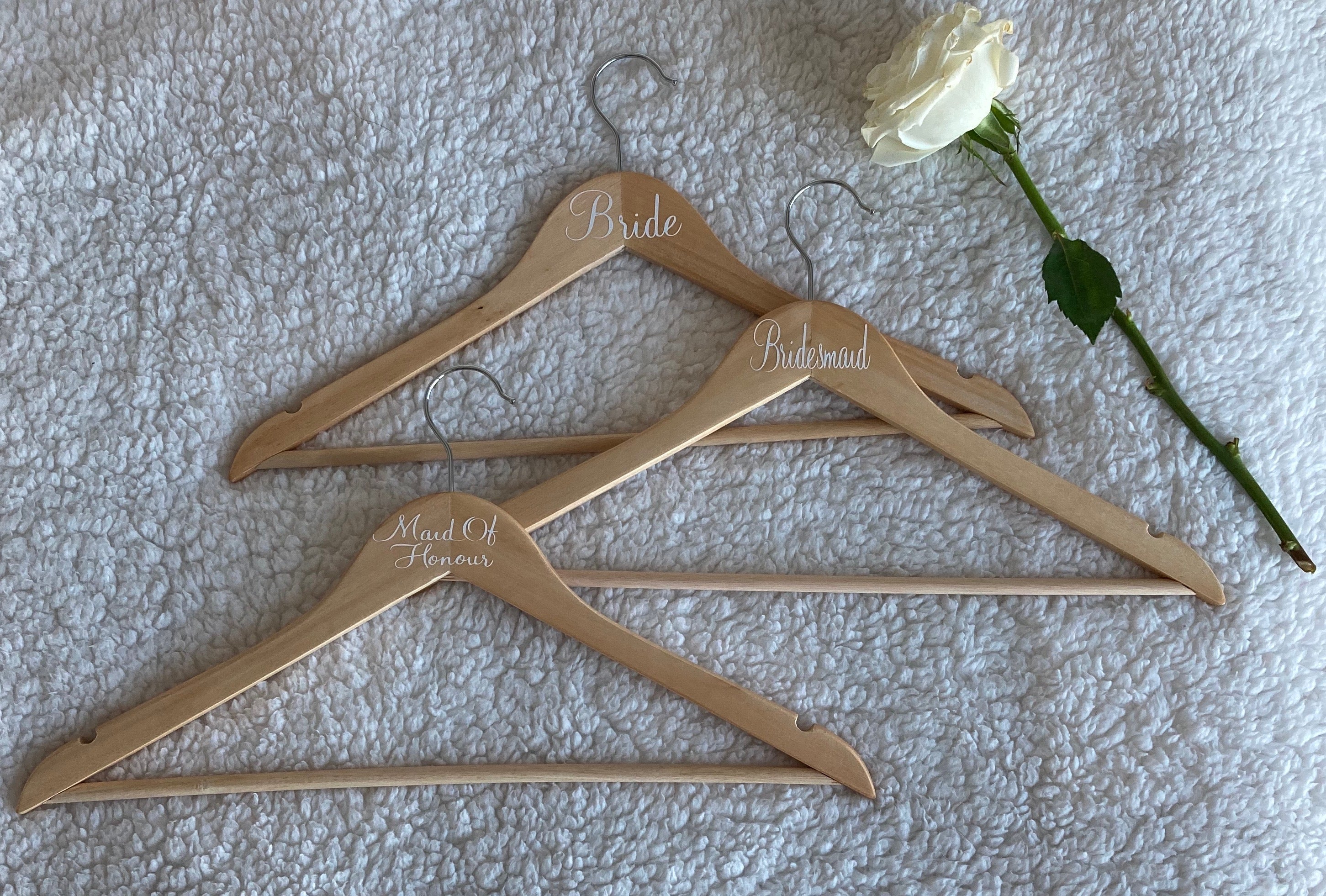 Bridal party wooden hangers