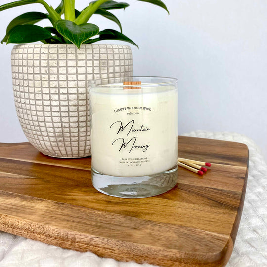Luxury wooden wick candles- lakehouse